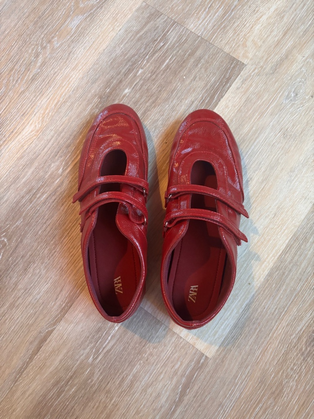 Zara Athletic Mary Jane Ballet Flats